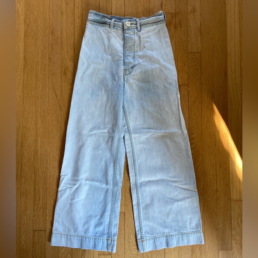 Jesse Kamm Pale Blue/Bleached Denim Sailors - Size 6